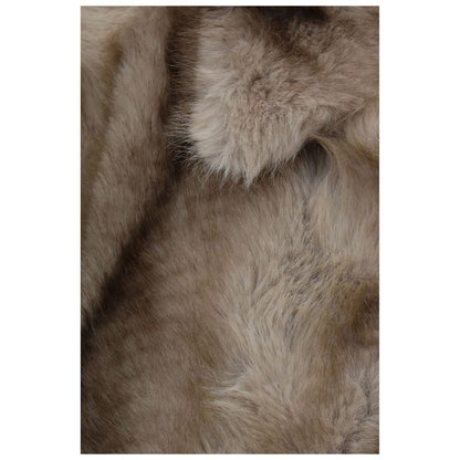 Gray Polyester Full-Length Jacket