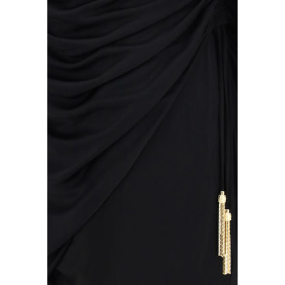 Black Viscose Casual Dress