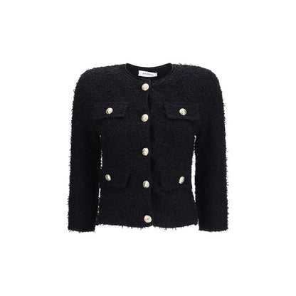 Black Viscose Shell Jacket
