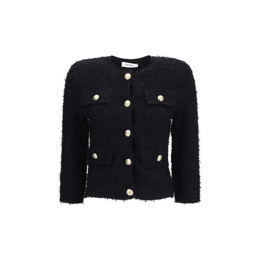 Black Viscose Shell Jacket