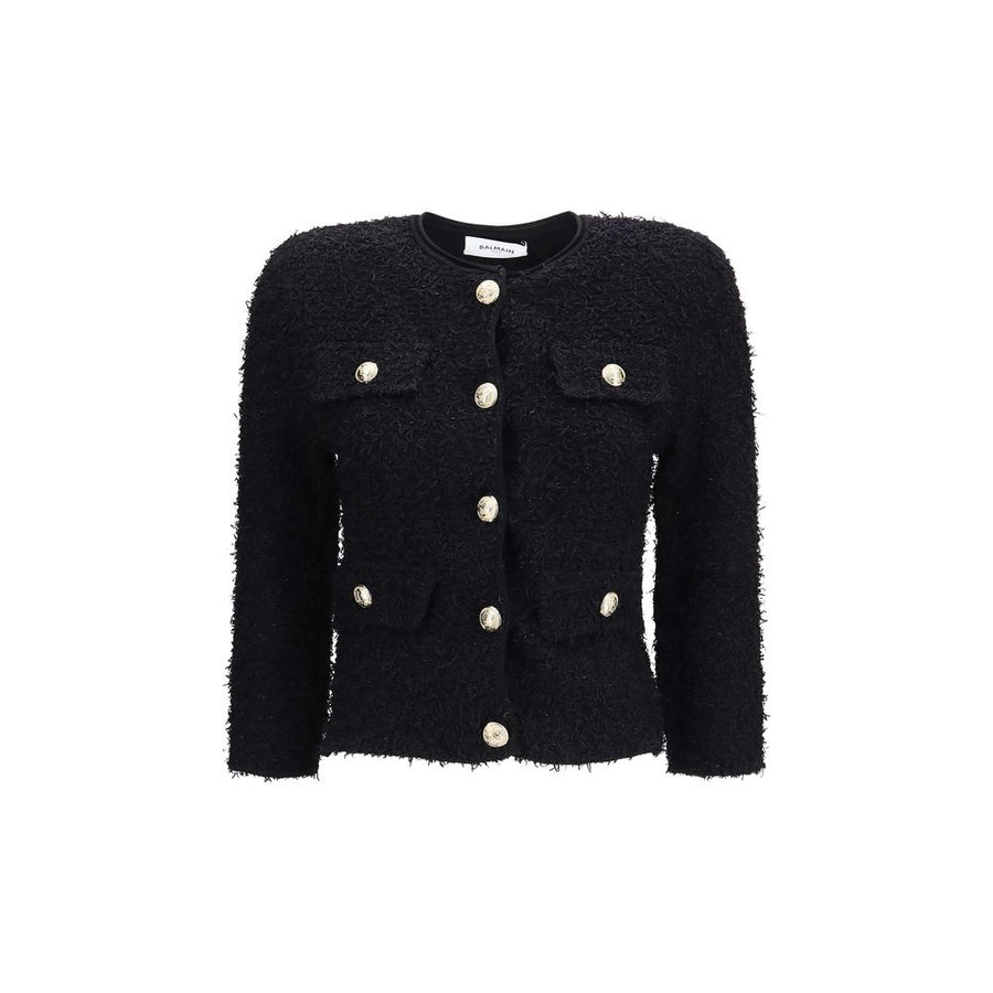 Black Viscose Shell Jacket