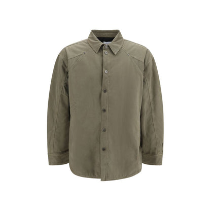 Bicolor Cotton Full-Length Jacket