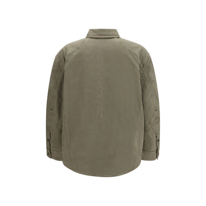 Bicolor Cotton Full-Length Jacket