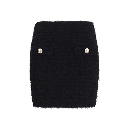 Black Viscose Mini Skirt