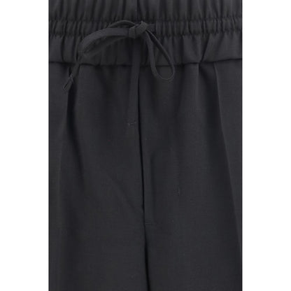 Black Wool Oves Aries Casual Pants