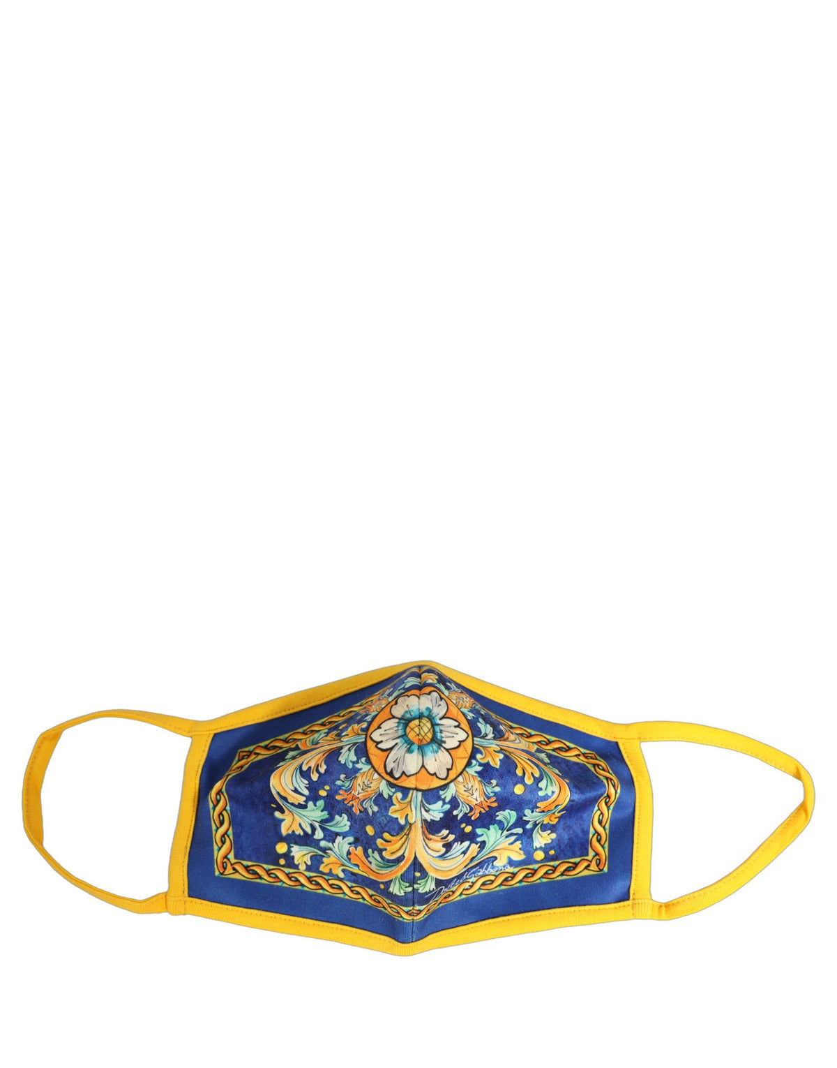 Multicolor Majolica Print Elastic Ear Strap Face Mask