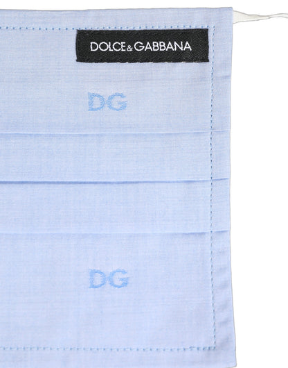 Light Blue DG Monogram Pleat Elastic Ear Strap Face Mask