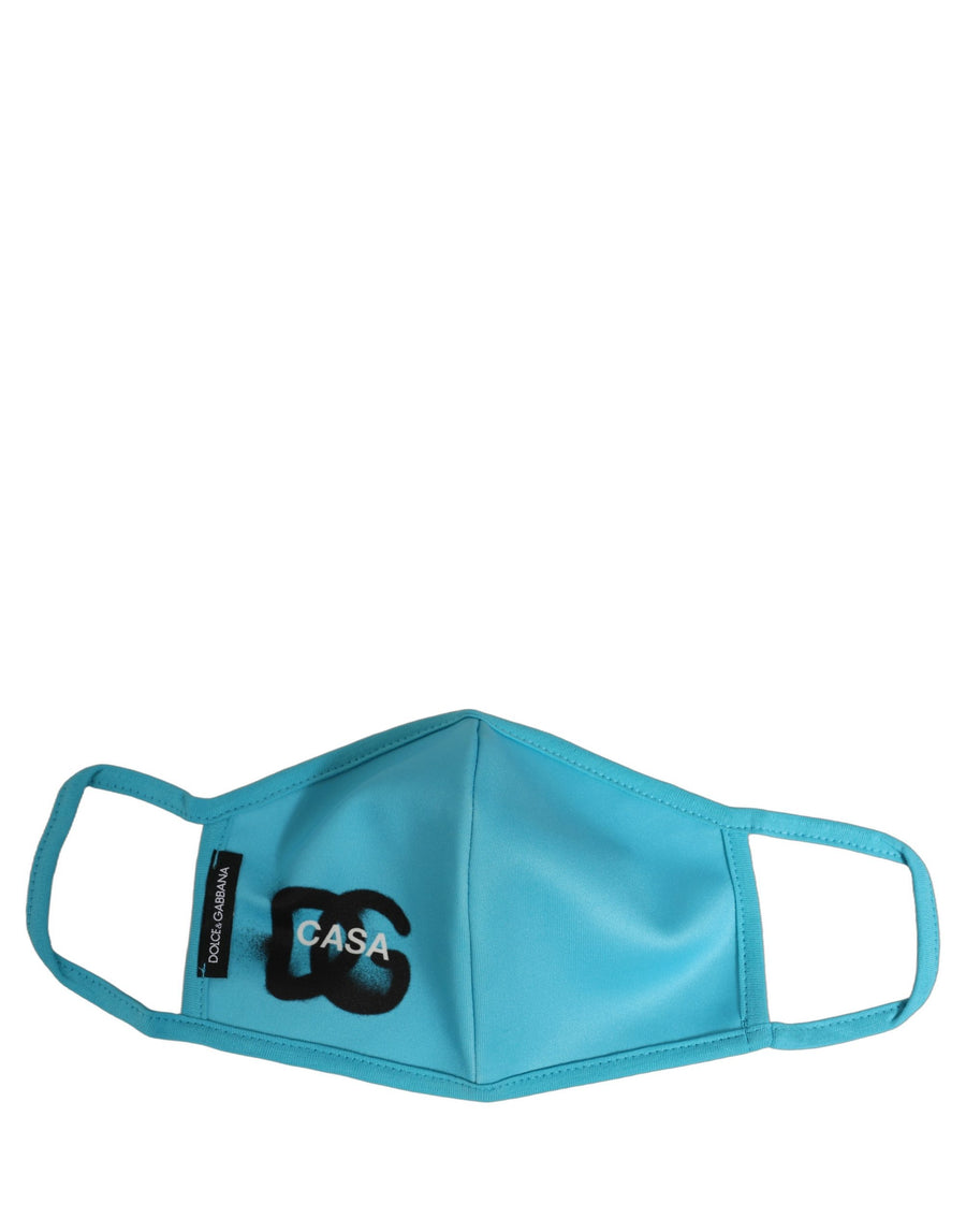 Blue Polyester DG CASA Logo Elastic Ear Strap Face Mask