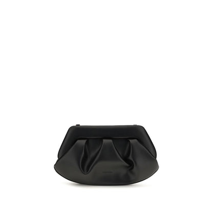 Black Recycled Leather Shoulder Bag