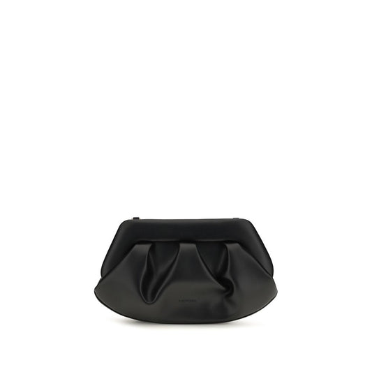 Black Recycled Leather Clutch Bag