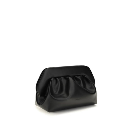 Black Recycled Leather Clutch Bag