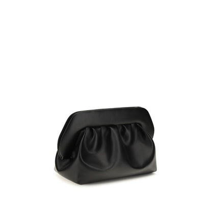 Black Recycled Leather Clutch Bag