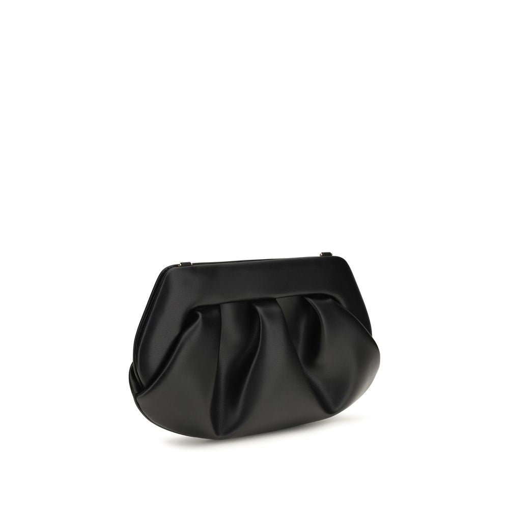 Black Recycled Leather Shoulder Bag