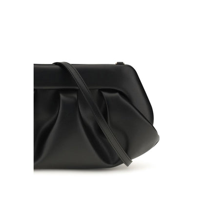 Black Recycled Leather Shoulder Bag