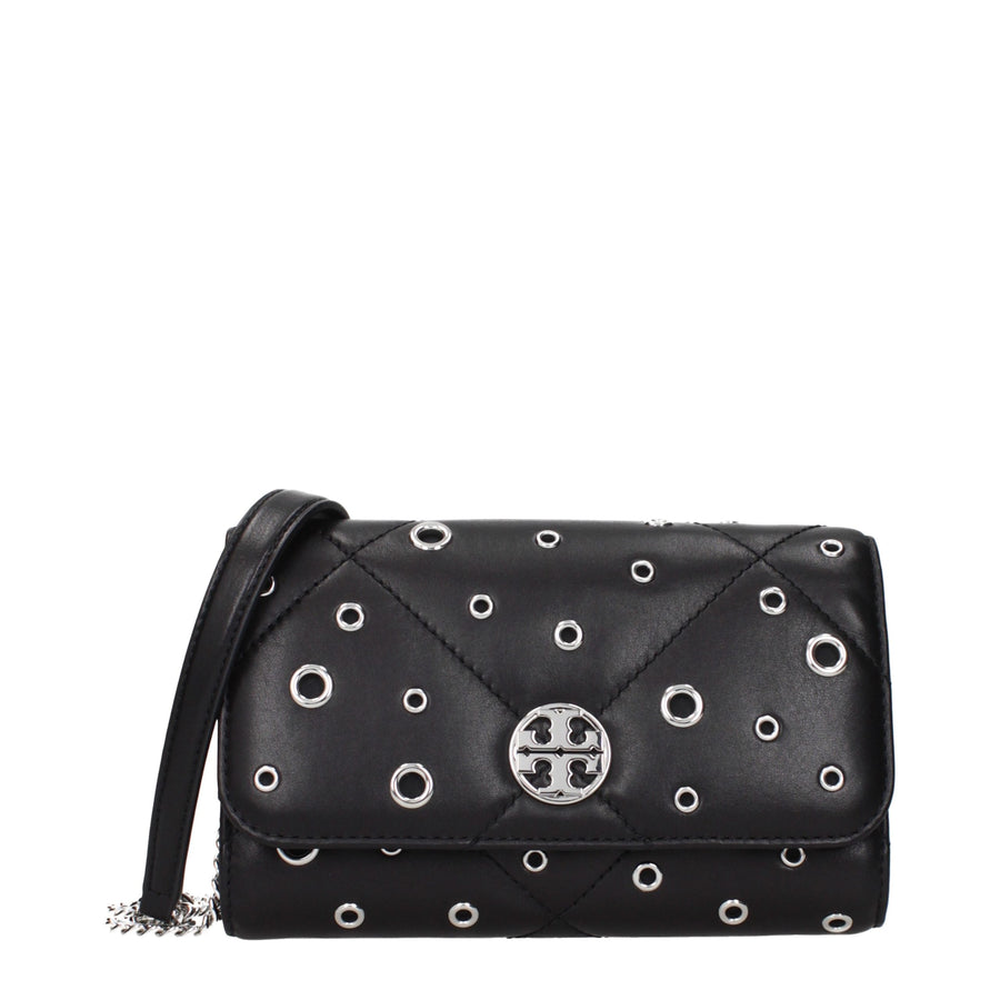 Black Leather Clutch Bag