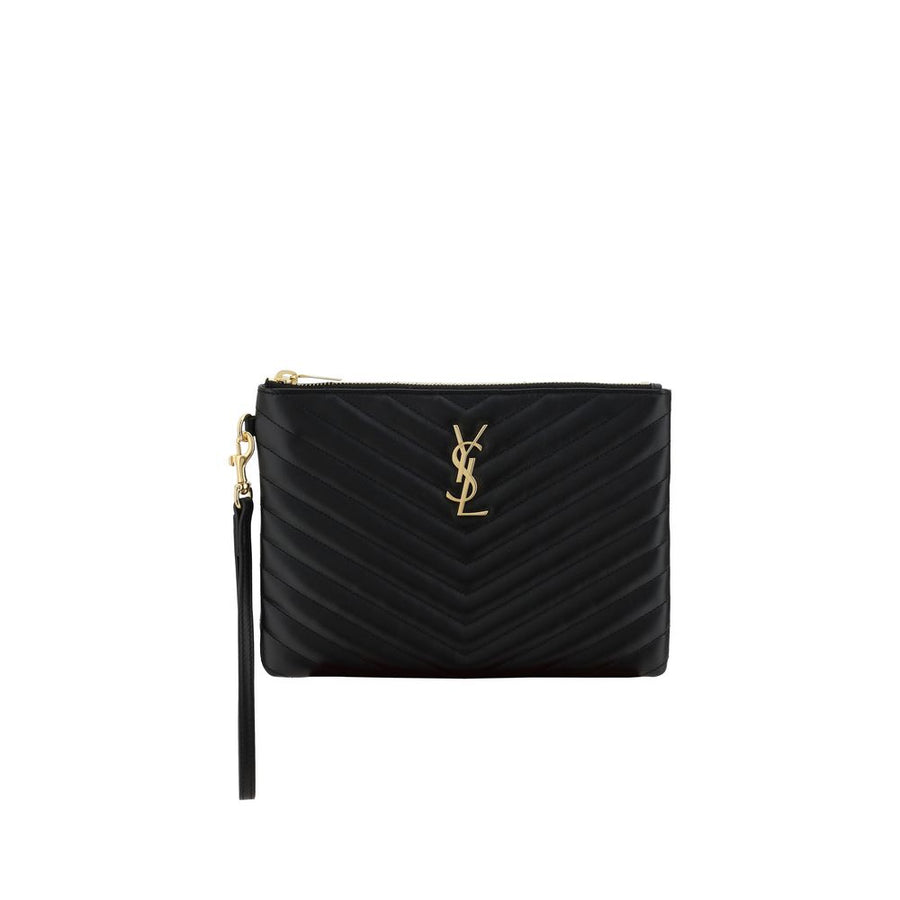 Black Calf Leather Bos Taurus Clutch Bag