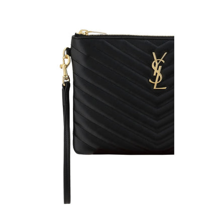 Black Calf Leather Bos Taurus Clutch Bag