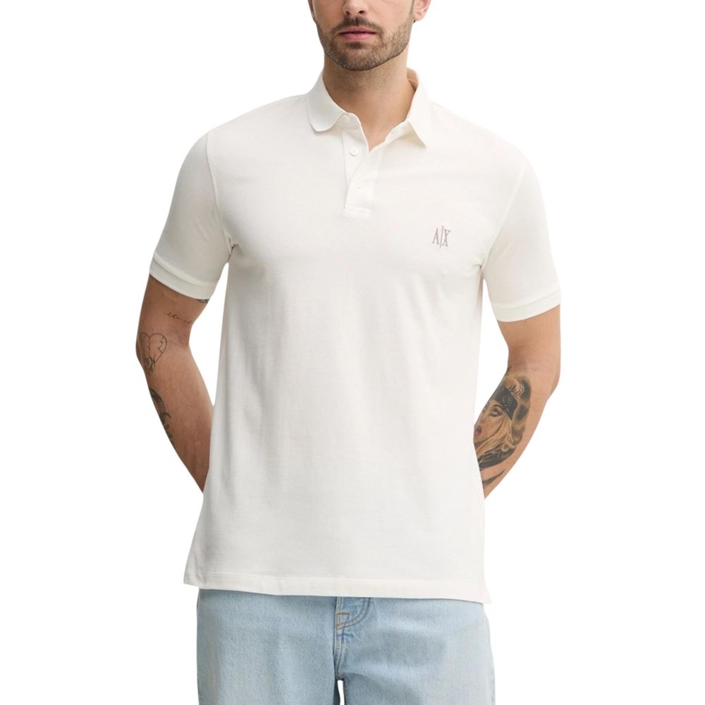 White Cotton Polo Shirt