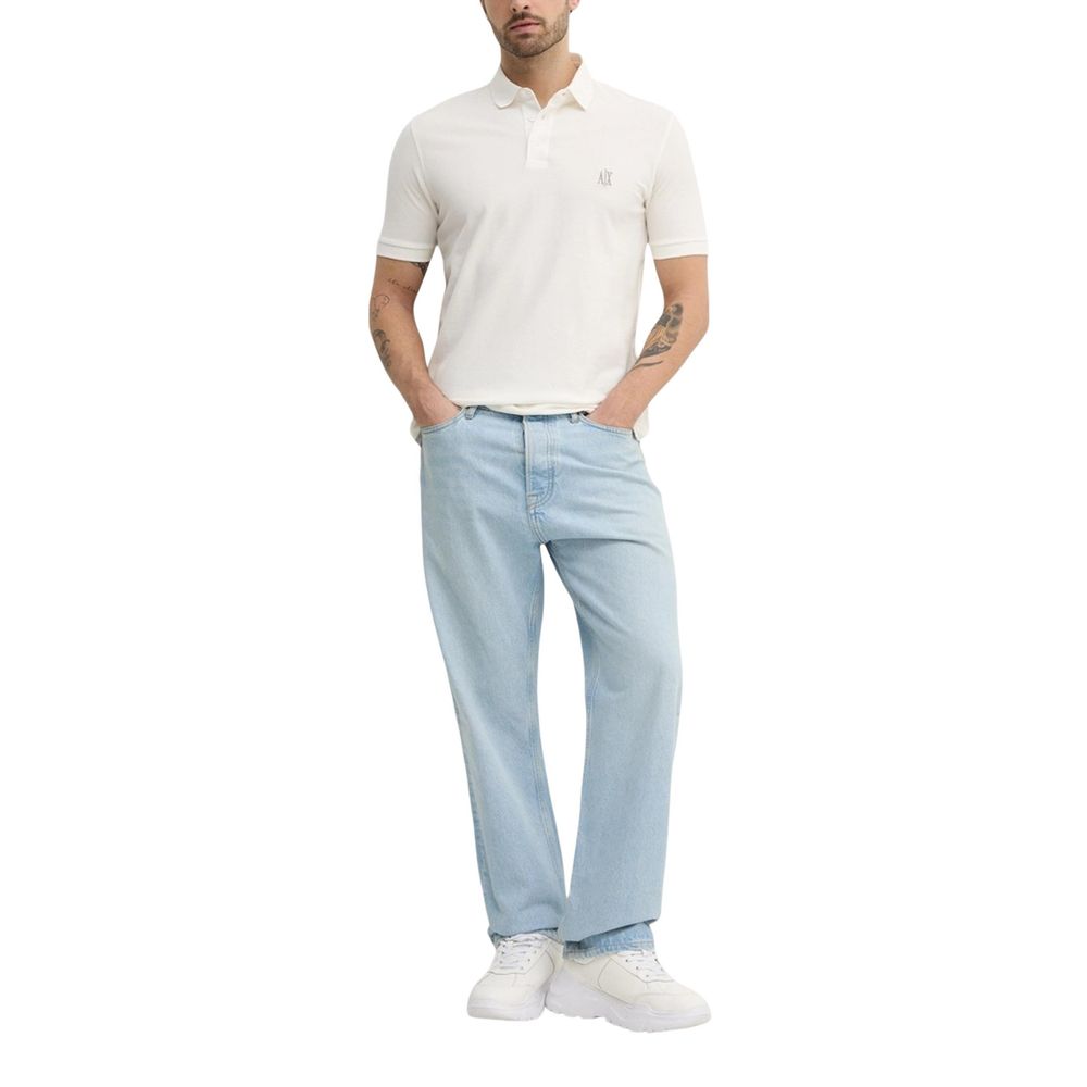 White Cotton Polo Shirt