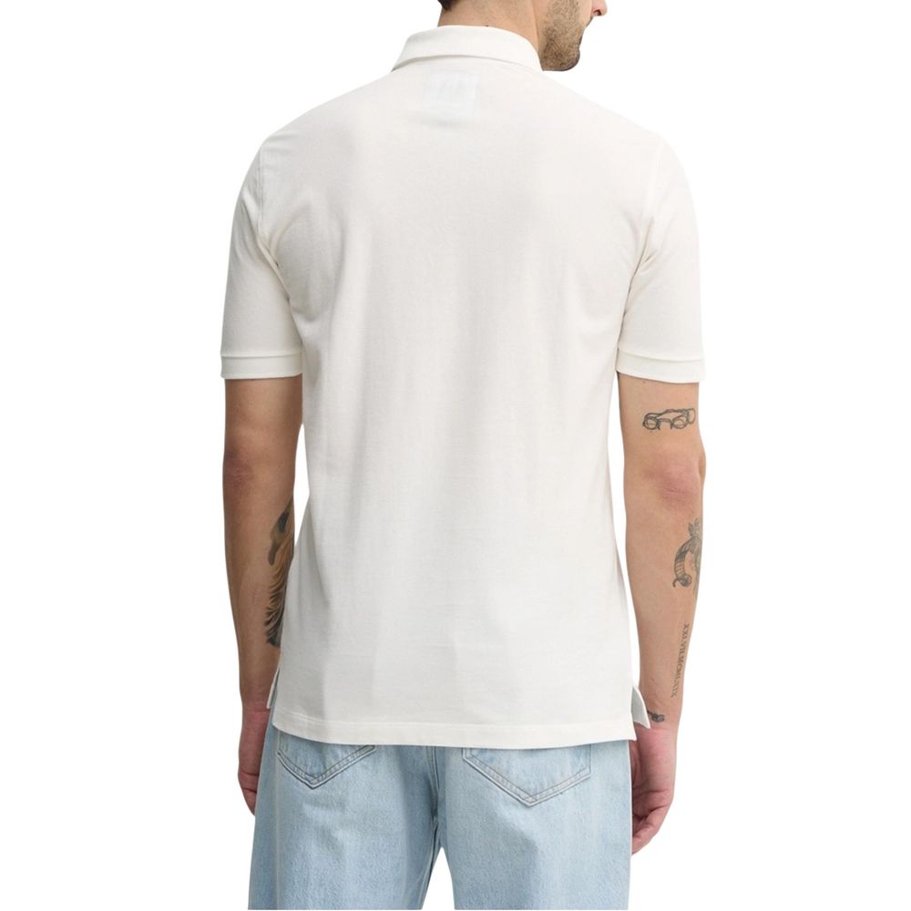 White Cotton Polo Shirt