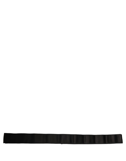 Black Satin Silk Wide Band Waist Cintura Belt