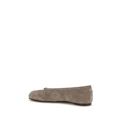 Gray Calf Leather Bos Taurus Ballet Flats