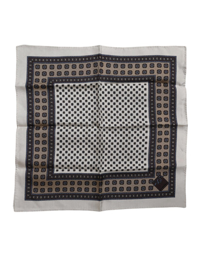 Multicolor Geometric Handkerchief Pocket Scarf