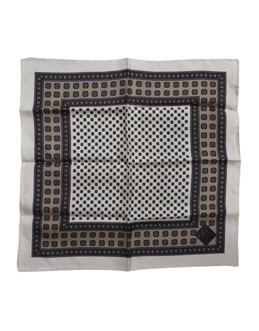 Multicolor Geometric Handkerchief Pocket Scarf