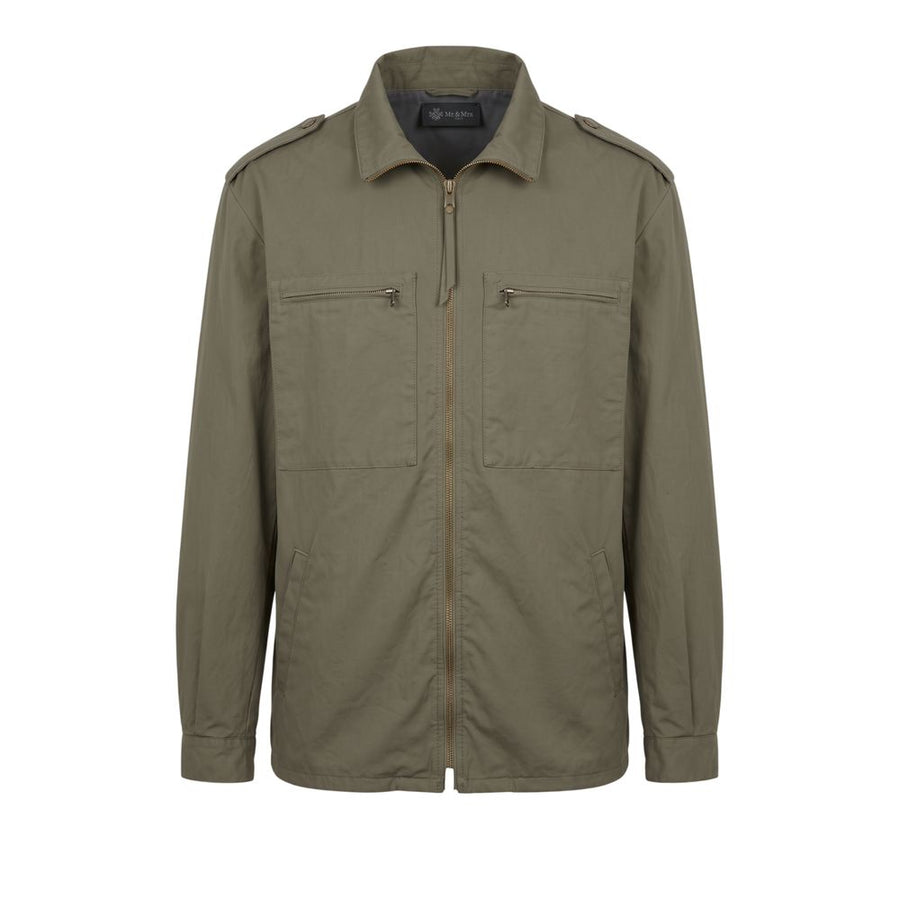 Green Polyurethane Men Jacket