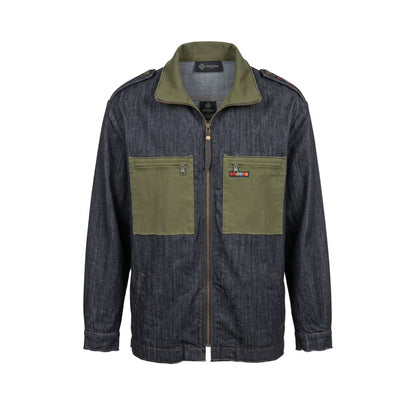 Grey Cotton Men Jacket