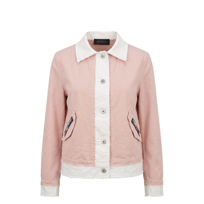 Pink Cotton Women's Jacket