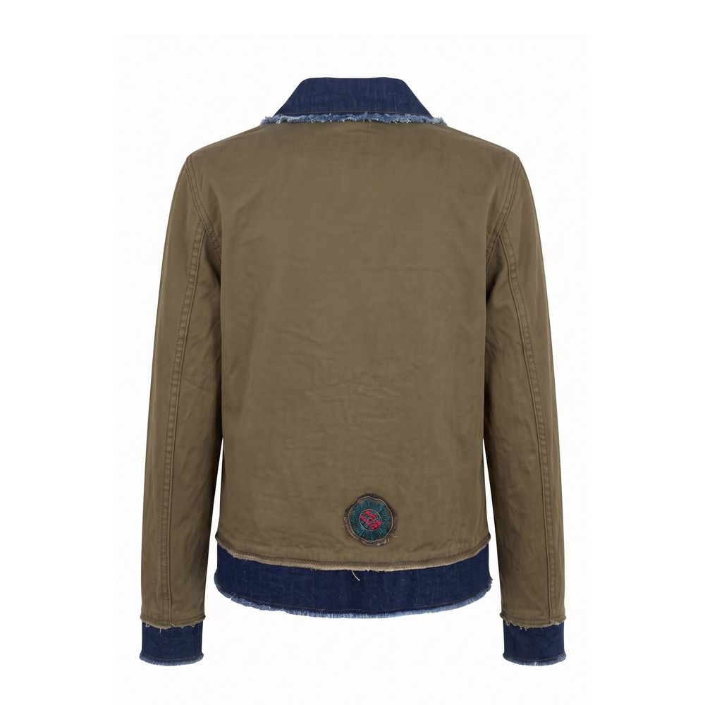 Green Cotton Women's Jacket