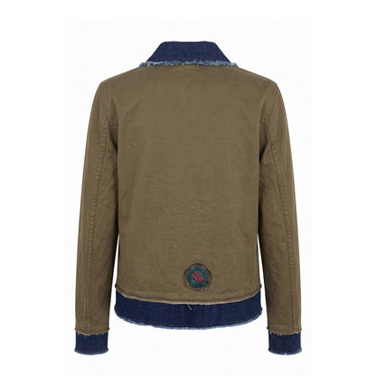 Green Cotton Women's Jacket