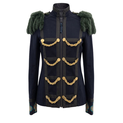 Blue Cotton Women's Jacket