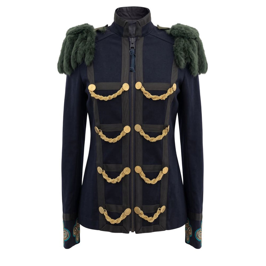 Blue Cotton Women's Jacket