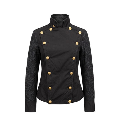 Black Cotton Women Jacket