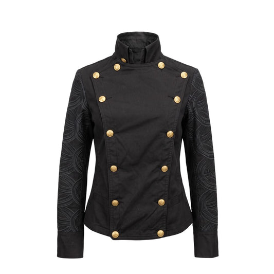 Black Cotton Women Jacket