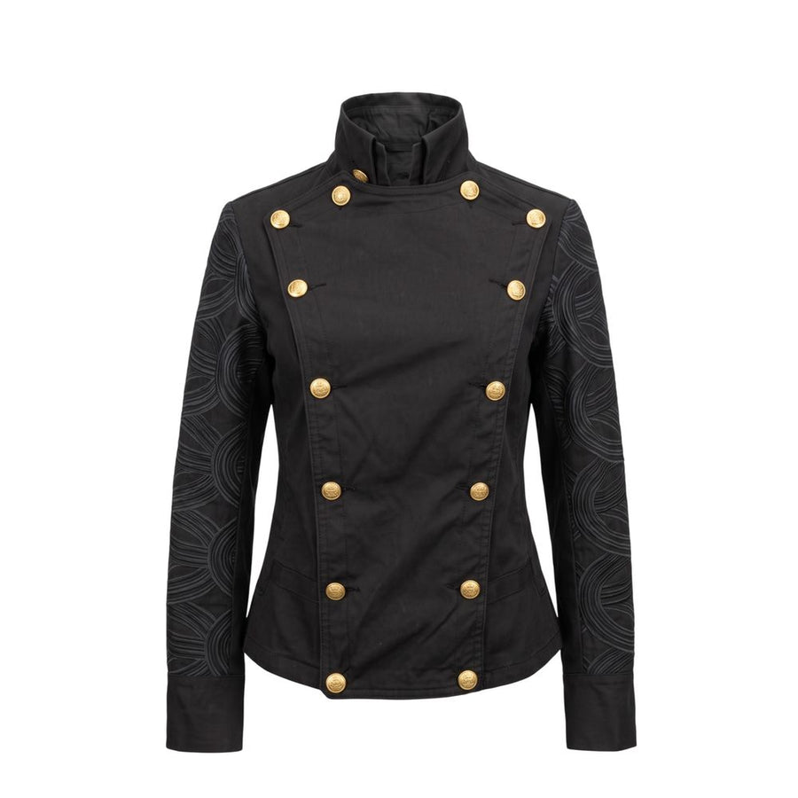 Black Cotton Women Jacket