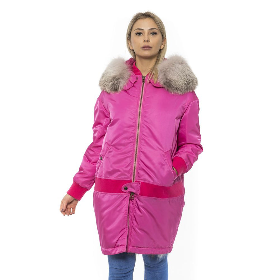 Pink Cotton Women Jacket