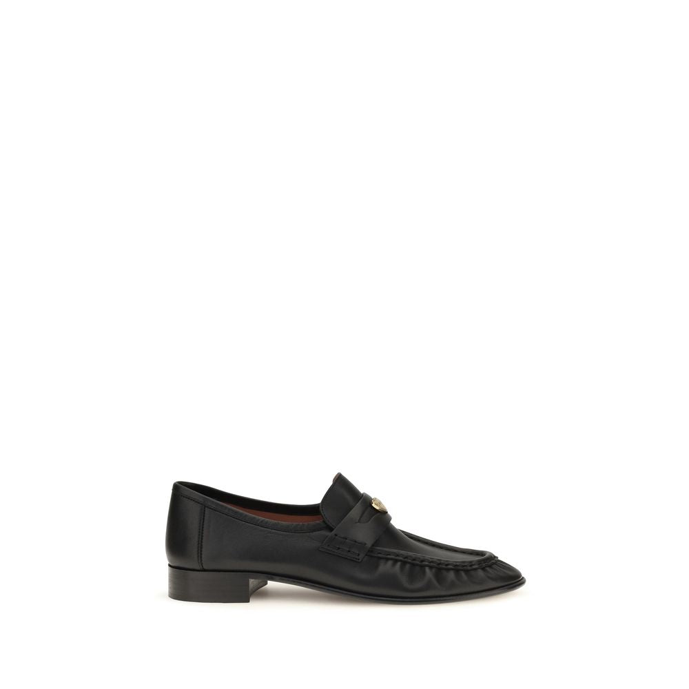 Black Calf Leather Bos Taurus Slip-On Loafers