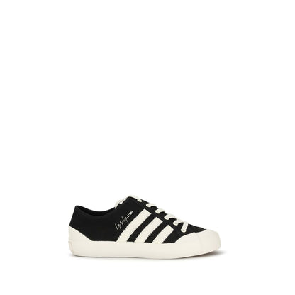 Black Fabric Low Top Sneakers