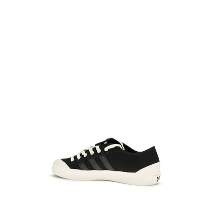 Black Fabric Low Top Sneakers