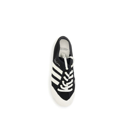 Black Fabric Low Top Sneakers
