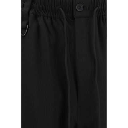 Black Wool Oves Aries Casual Pants