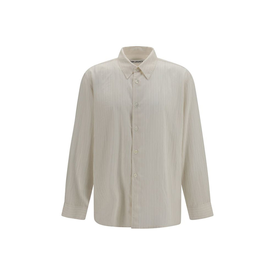 Beige Lyocell Pattern Shirt