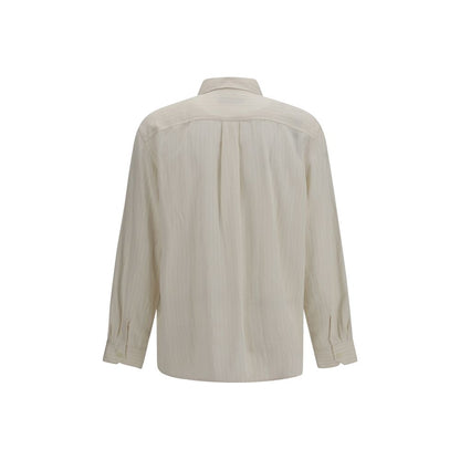 Beige Lyocell Pattern Shirt