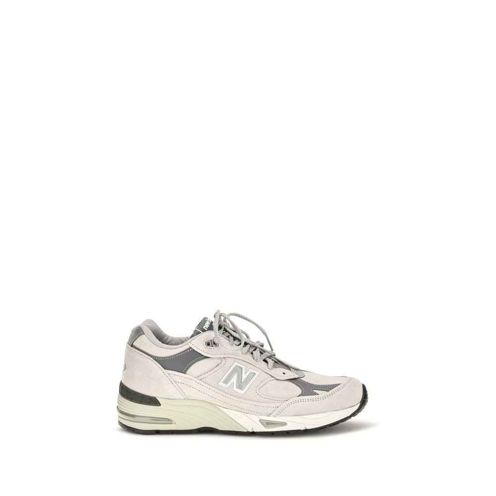 Gray Suede Leather Athletic Sneakers
