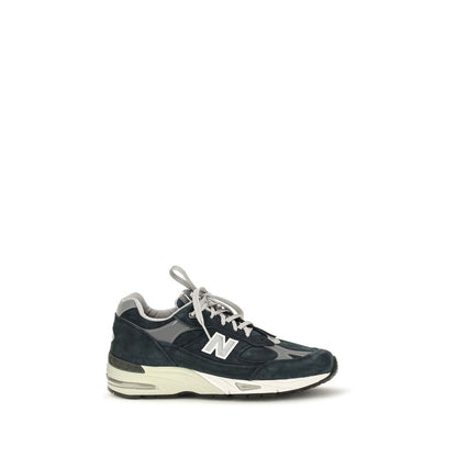 Blue Suede Leather Athletic Sneakers