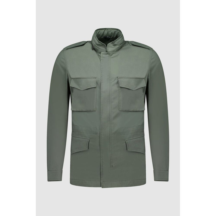 Green Cotton Full-Length Jacket
