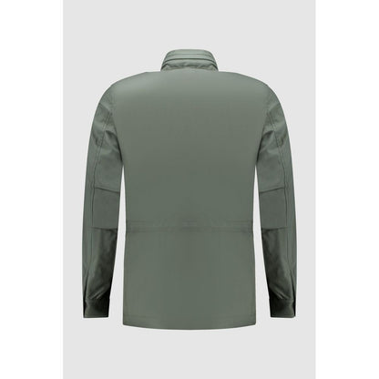 Green Cotton Full-Length Jacket